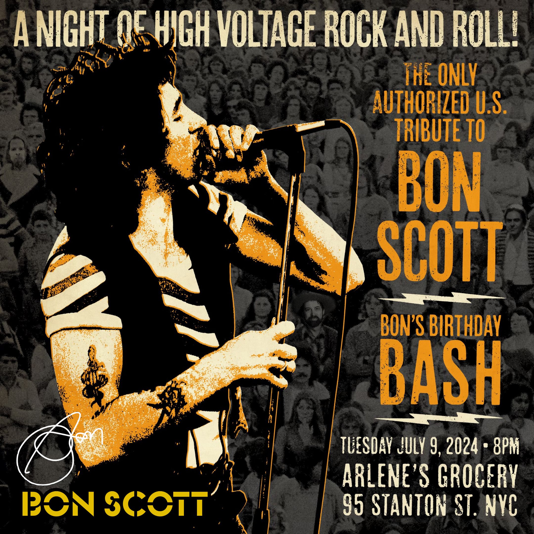BON’S BIRTHDAY BASH TRIBUTE SHOW NYC! A Night Of High Voltage Rock And Roll – July 9, 2024. Tickets on sale NOW!