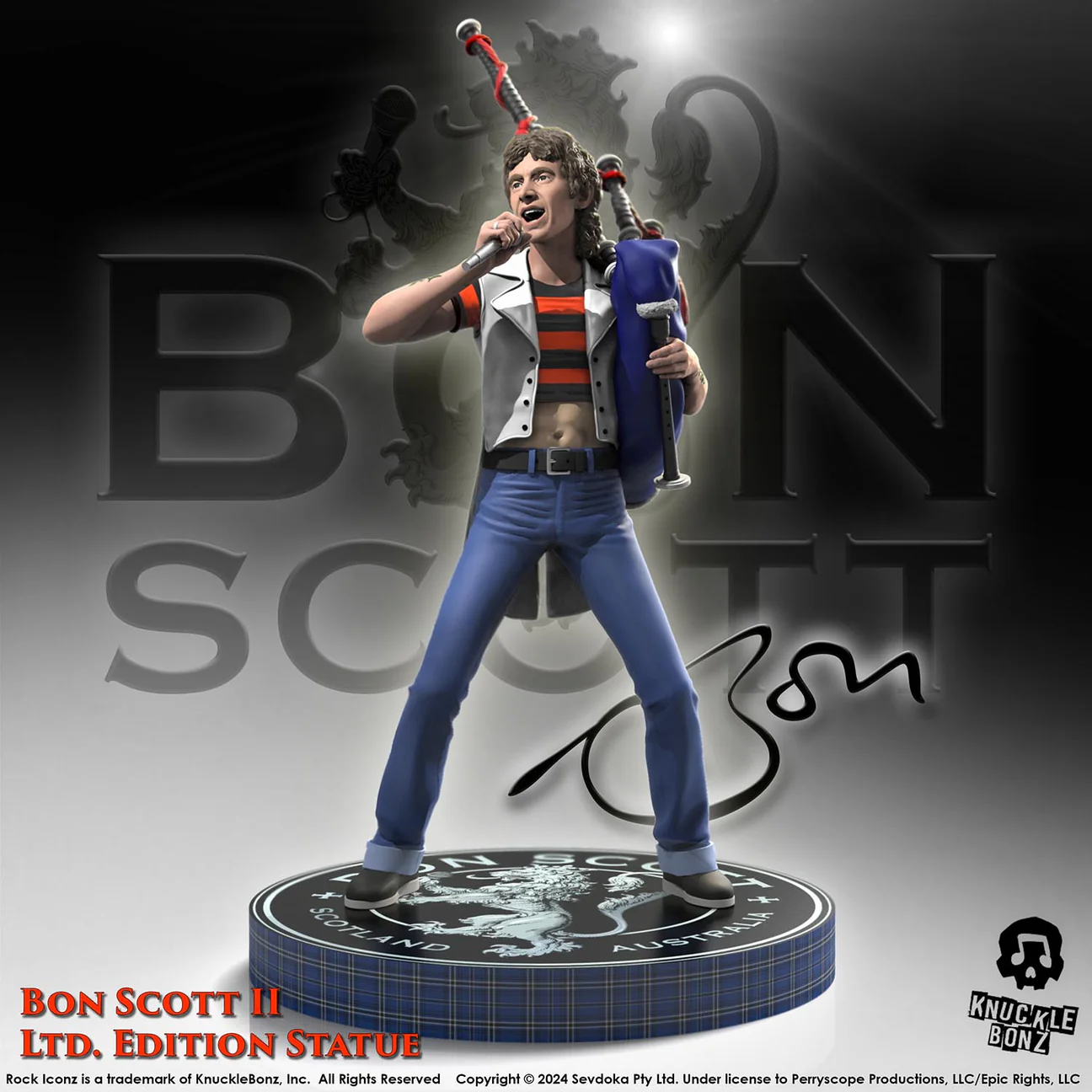 KNUCKLEBONZ: Bon Scott Statue II Now Available For Pre-Order