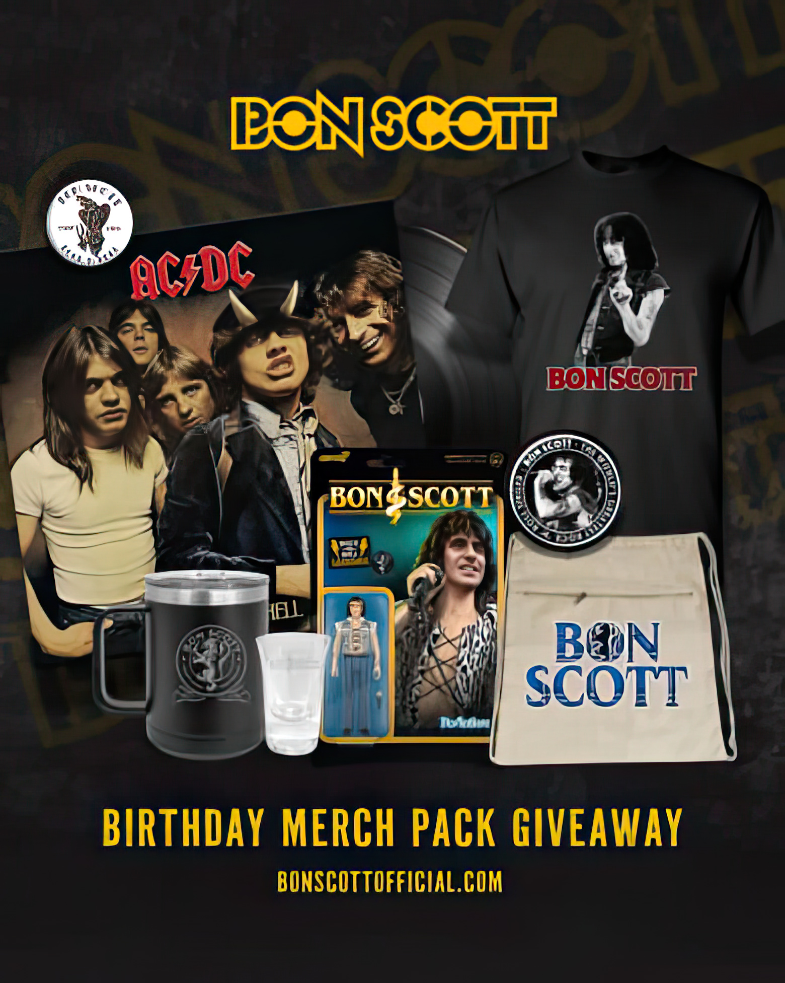 HOUSE OF HAIR WITH DEE SNIDER: Enter To Win The Bon Scott Birthday Merch Pack!